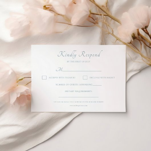 Klassiek script Elegant Modern Wedding RSVP Kaartje