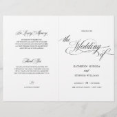Klassiek script elegant Wedding Program Booklet (Voorkant)