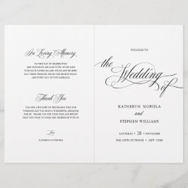 Klassiek script elegant Wedding Program Booklet