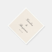 Klassiek Script Elegante bruiloft aangepaste namen Servet (Hoek)