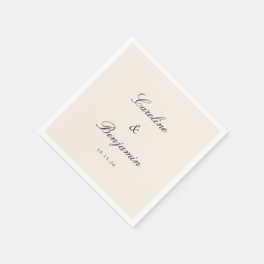 Klassiek Script Elegante bruiloft aangepaste namen Servet (Hoek)