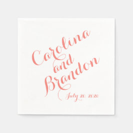 Klassiek script | Elegante bruiloft papieren serve Servetten