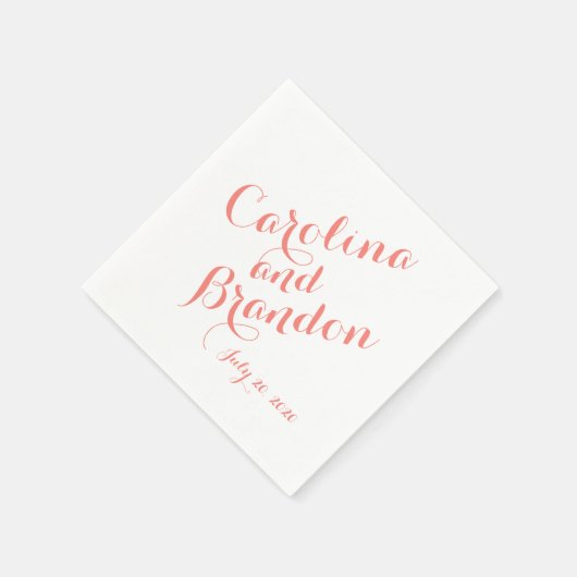 Klassiek script | Elegante bruiloft papieren serve Servetten (Hoek)