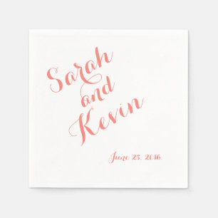 Klassiek script   Elegante bruiloft papieren serve Servetten