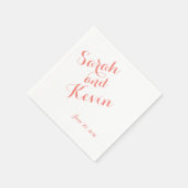 Klassiek script | Elegante bruiloft papieren serve Servetten (Hoek)