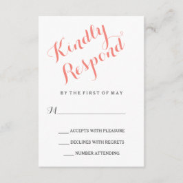 Klassiek script | Elegante bruiloft RSVP-kaart RSVP Kaartje