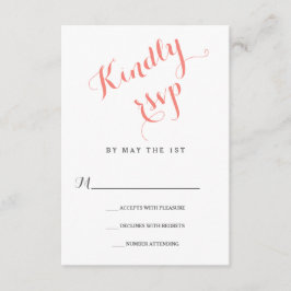 Klassiek script | Elegante bruiloft RSVP-kaart RSVP Kaartje