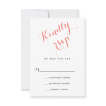 Klassiek script | Elegante bruiloft RSVP-kaart