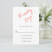 Klassiek script | Elegante bruiloft RSVP-kaart RSVP Kaartje (Staand voorkant)