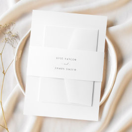 Klassiek script Elegante minimalistische bruiloft Uitnodigingen Wikkel