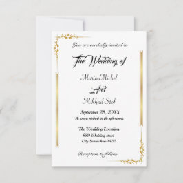 Klassiek script en Oosters gouden motief Kaart