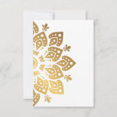 Klassiek script en Oosters gouden motief Kaart (Achterkant)