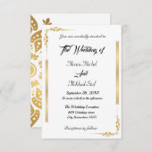 Klassiek script en Oosters gouden motief Kaart (Voorkant / Achterkant)