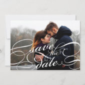 Klassiek script | Foto Opslaan Datum Kaart (Voorkant)