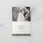 Klassiek script geometrische bruiloft dank u kaart (Binnen)