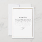 Klassiek script Gold Photo Afstuderen Bedankkaart (Achterkant)