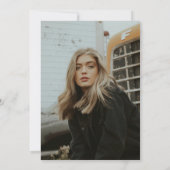 Klassiek script goud foto afstuderen aankondiging (Achterkant)