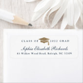 Klassiek script Graduation Return Adreslabel Etiket (Insitu)