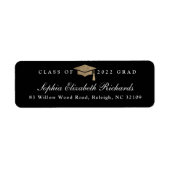 Klassiek script Graduation Return Adreslabel Etiket (Voorkant)
