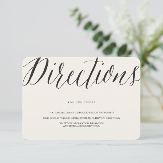 Klassiek Script Grieks Key Geo Trouwaanwijzingen Informatiekaartje (Staand voorkant)