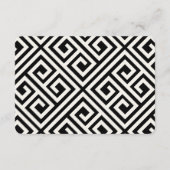 Klassiek Script Grieks Key Geo Trouwaanwijzingen Informatiekaartje (Achterkant)