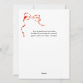 Klassiek script Kerstmis lintaccent  Feestdagenkaart (Achterkant)