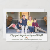 Klassiek script kwart kerst 7 Foto Collage Feestdagenkaart (Achterkant)