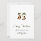 Klassiek script lettertype afdrukbare kerstgroet feestdagenkaart (Voorkant)