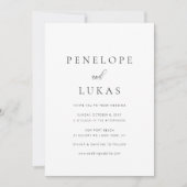 Klassiek script Minimal Modern Photo Wedding Kaart (Voorkant)