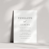 Klassiek script Minimal Modern Wedding Kaart