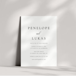 Klassiek script Minimal Modern Wedding Kaart