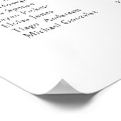 Klassiek Script Monogram Bruiloft Zitting Grafiek Poster (Hoek)