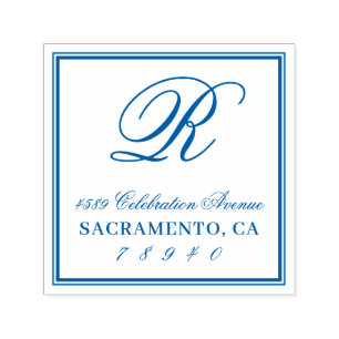 Klassiek Script Monogram Return-adres Zelfinktende Stempel