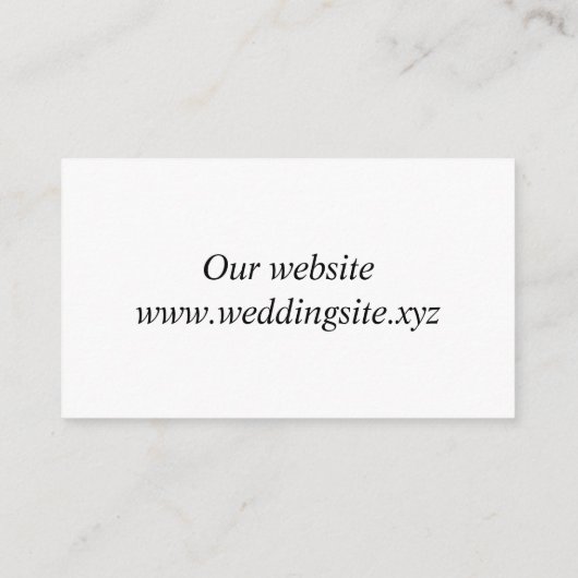 Klassiek script Mr & Mrs bruiloft bijsluiter kaart (Achterkant)