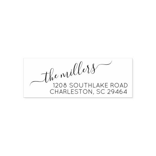 Klassiek script retour adres Zelfinking stempel (Design)