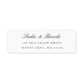 Klassiek script retouradres etiket (Voorkant)