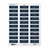 Klassiek script retouradreslabel voor afstudeerder etiket (Full Sheet)