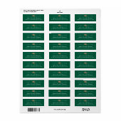 Klassiek script retouradreslabel voor afstudeerder etiket (Full Sheet)