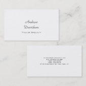 Klassiek script Simple Plain Clean Visitekaartje (Voorkant / Achterkant)