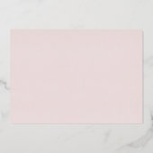 Klassiek script Traditiona Wording Pink Quinceañer Folie Uitnodiging (Achterkant)