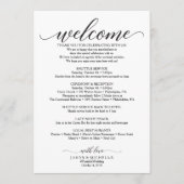 Klassiek script trouwitinerarium - Trouw Welkom Programmakaart (Voorkant)