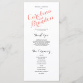 Klassiek script | Trouwprogramma Programmakaart (Voorkant)