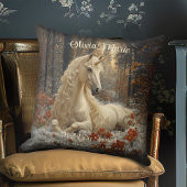 Klassiek Sepia Woud Eenhoorn Kasteel Sprookje Merr Kussen