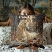 Klassiek Sepia Woud Eenhoorn Kasteel Sprookje Merr Kussen