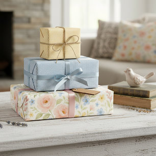 Klassiek Shabby Chic Frans Bloem Motief Inpakpapier Vel