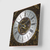 KLASSIEK | Sier roman cijfersafbeelding Vierkante Klok (Hoek)