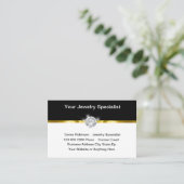 Klassiek Sieraden Expert Visitekaartje Ontwerp (Staand voorkant)