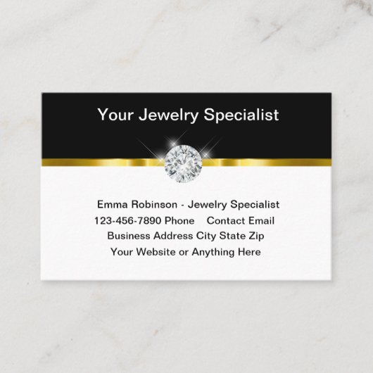 Klassiek Sieraden Expert Visitekaartje Ontwerp (Voorkant)