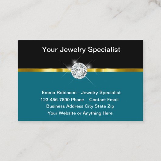 Klassiek Sieraden Expert Visitekaartje Ontwerp (Voorkant)