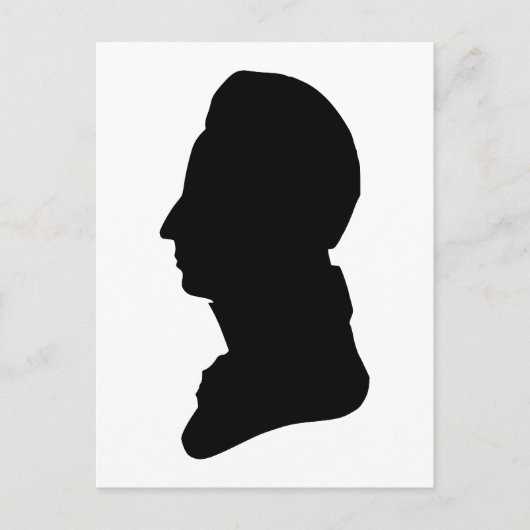 Klassiek silhouet briefkaart (Voorkant)